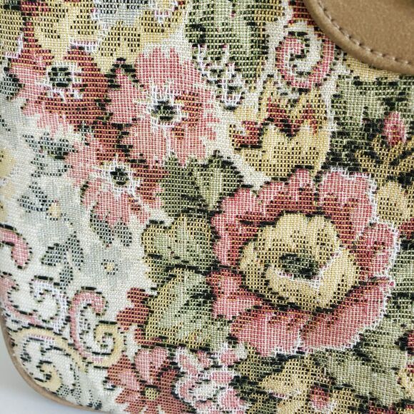 Vtg Ambassador Tapestry Shoulder Purse Boho Carpet Hand Bag Cottage/ Granny Core - Picture 14 of 16